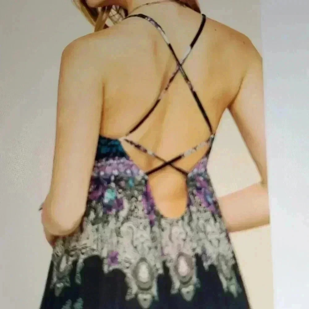 FREE PEOPLE GIVE A LITTLE MAXI DRESS - Picture 3 of 5